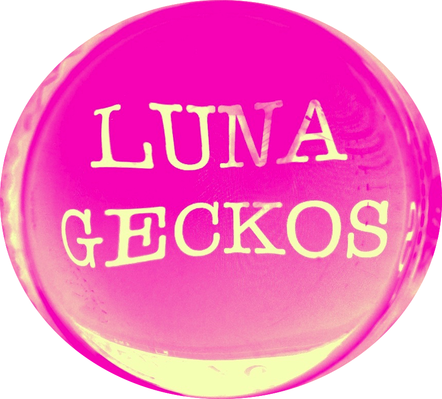 Luna Geckos round LOGO pink